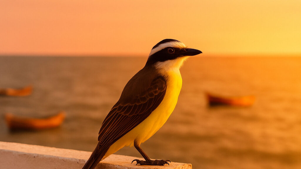 Bem-te-vi ao amanhecer em Icaraizinho de Amontada