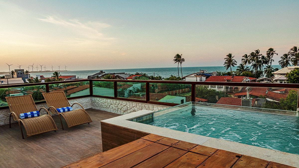 Rooftop Amana com vista para Icaraizinho de Amontada